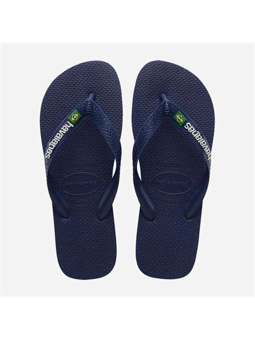 Infradito uomo logo colore blue<BR/>